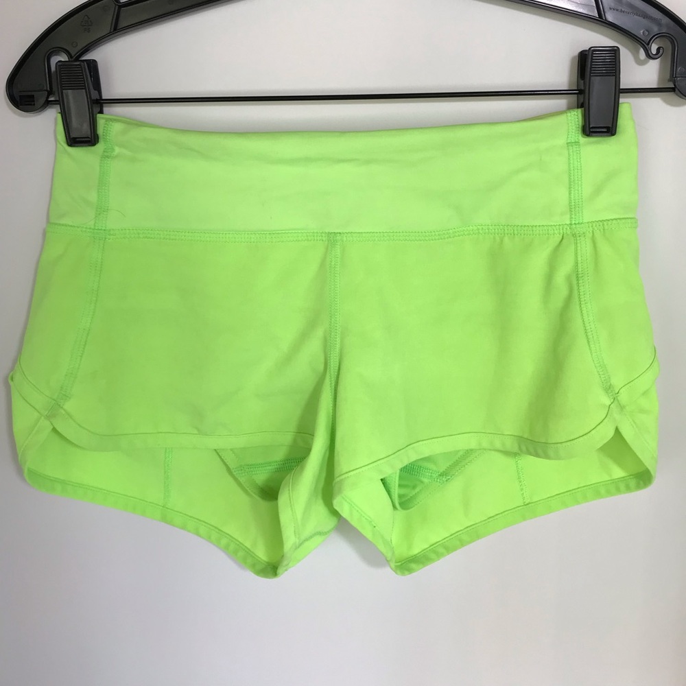 Lululemon Run Speed Short Size 2 Chartreuse